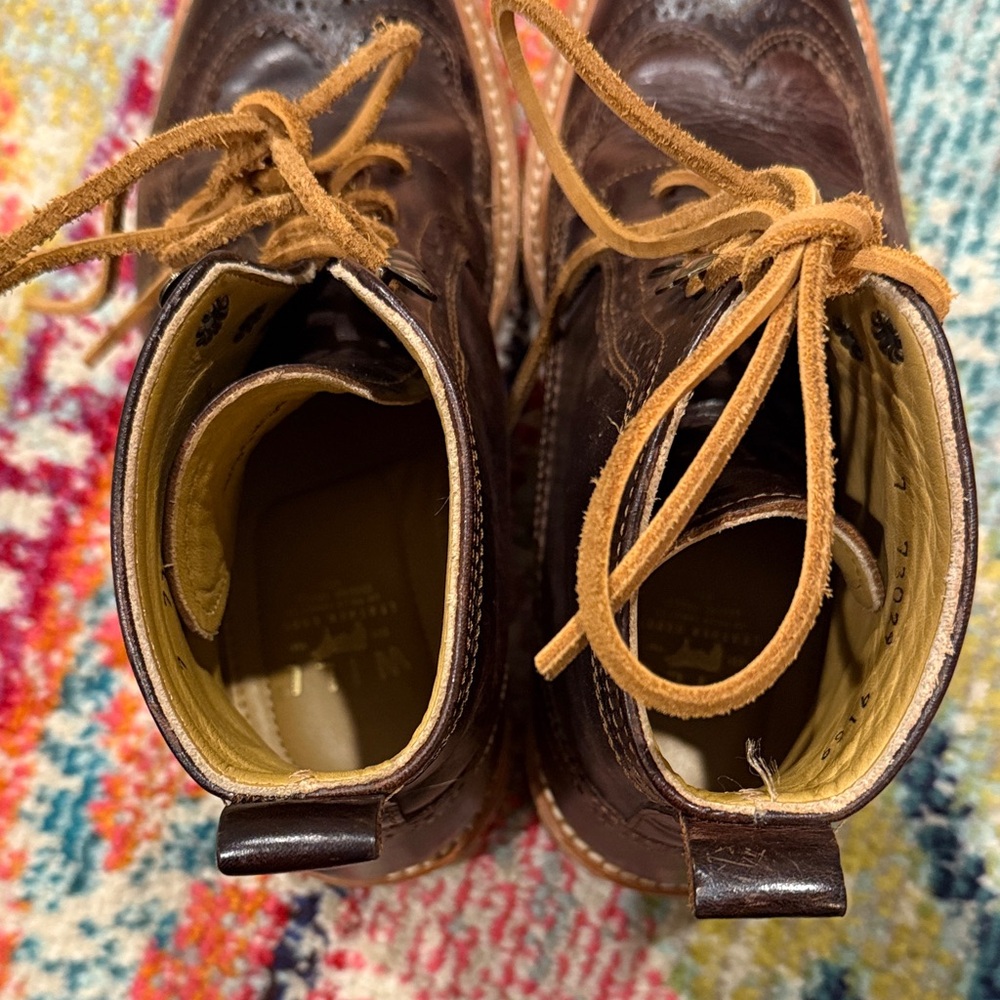 Will Leather Goods Brogue Wingtip Oxford Boots - Picture 4 of 9